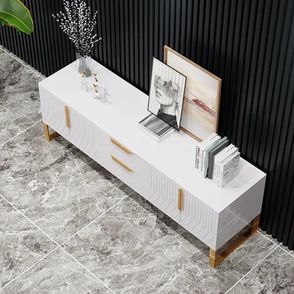 Aro Modern Media LED TV Stand Lounge Console with 2 Drawers | Not Sale FB | Waseeh Pakistan