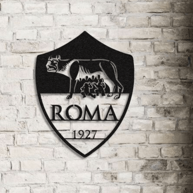 AS Roma Crest Wall Art - Timeless Football Club Decor for Romanistas | Home Décor | Waseeh Pakistan