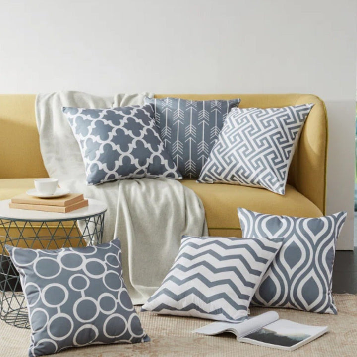Aurissa geometric Cushion Covers (Set of 6) | Home Décor | Waseeh Pakistan