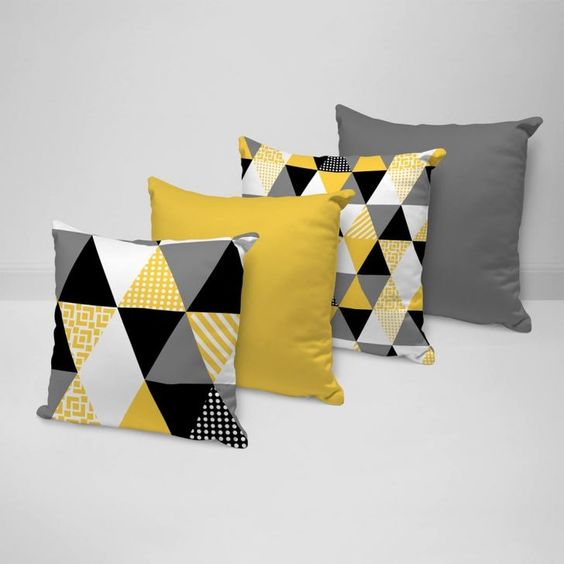 Aveline Triangle Cushion Covers (Set of 4) | Home Décor | Waseeh Pakistan