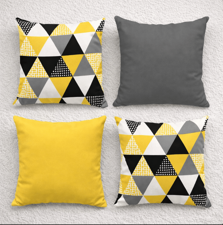 Aveline Triangle Cushion Covers (Set of 4) | Home Décor | Waseeh Pakistan
