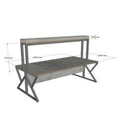 Clustory 4-seat Home Office Work Station Desk Table