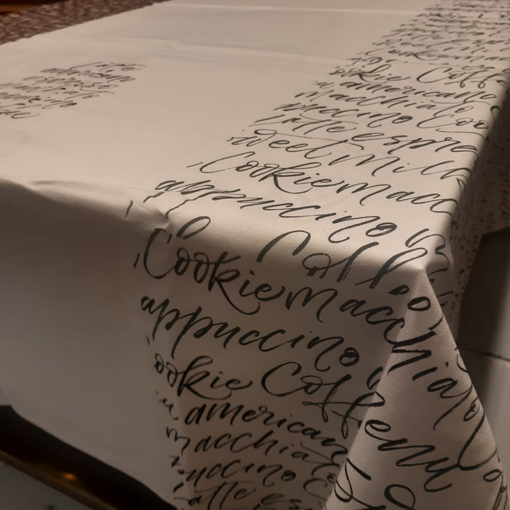 Beans &amp; Font Table Cover Duck Cotton | Home Décor | Waseeh Pakistan