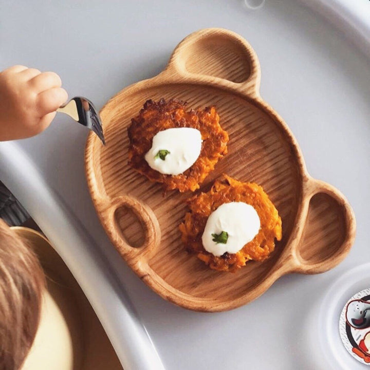 Bear Shape Kids Wooden Platter Tray | kitchen Item | Waseeh Pakistan