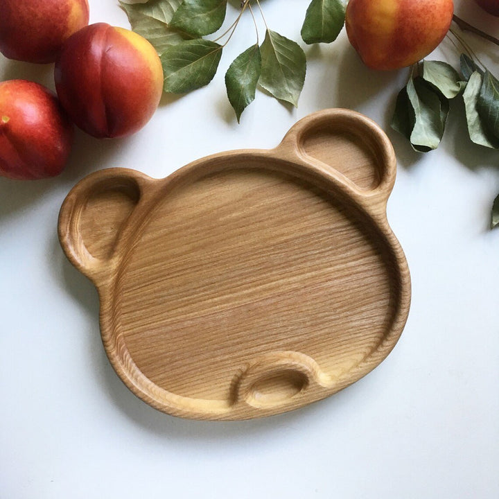 Bear Shape Kids Wooden Platter Tray | kitchen Item | Waseeh Pakistan