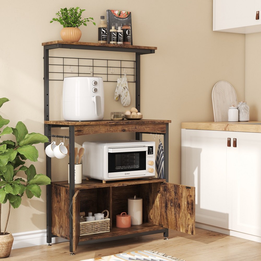 Bestier Kitchen Island Cart with Storage Rustic Design | Furniture | Waseeh Pakistan