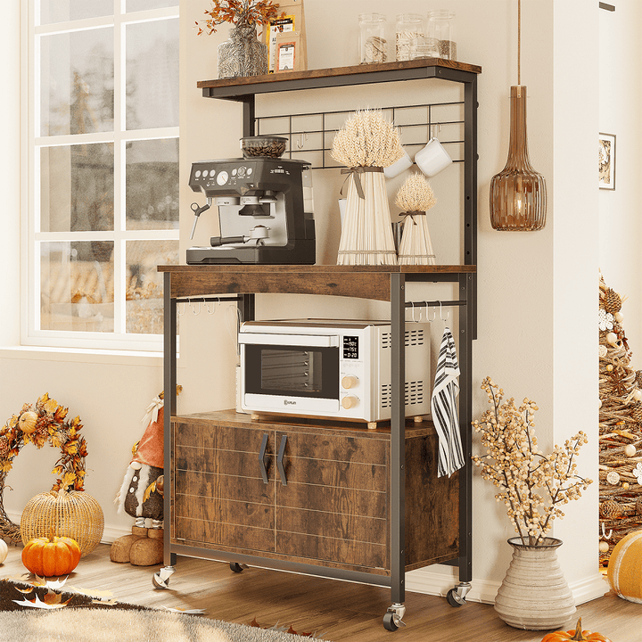 Bestier Kitchen Island Cart with Storage Rustic Design | Furniture | Waseeh Pakistan