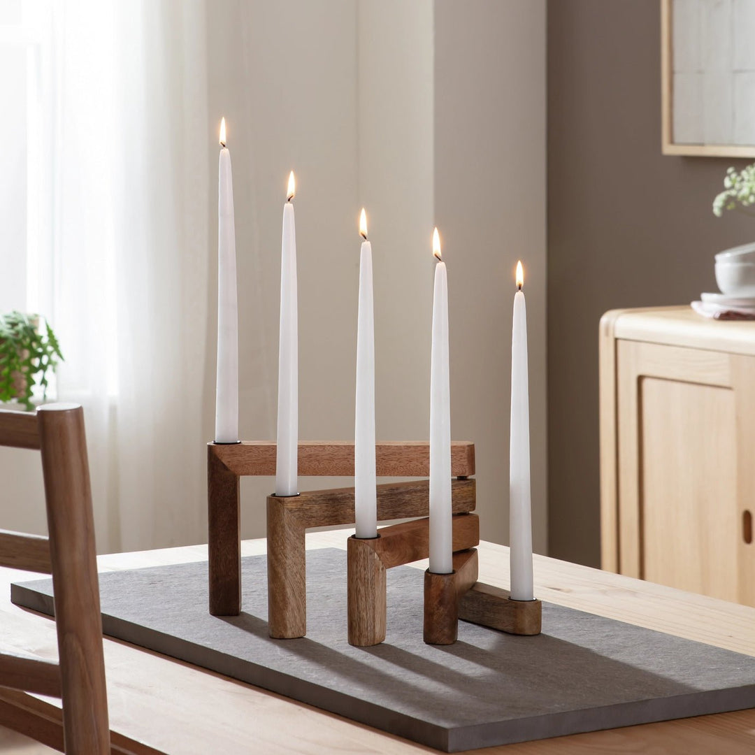 Bitato Wooden Candle Holder Table Stand Decor | Furniture | Waseeh Pakistan