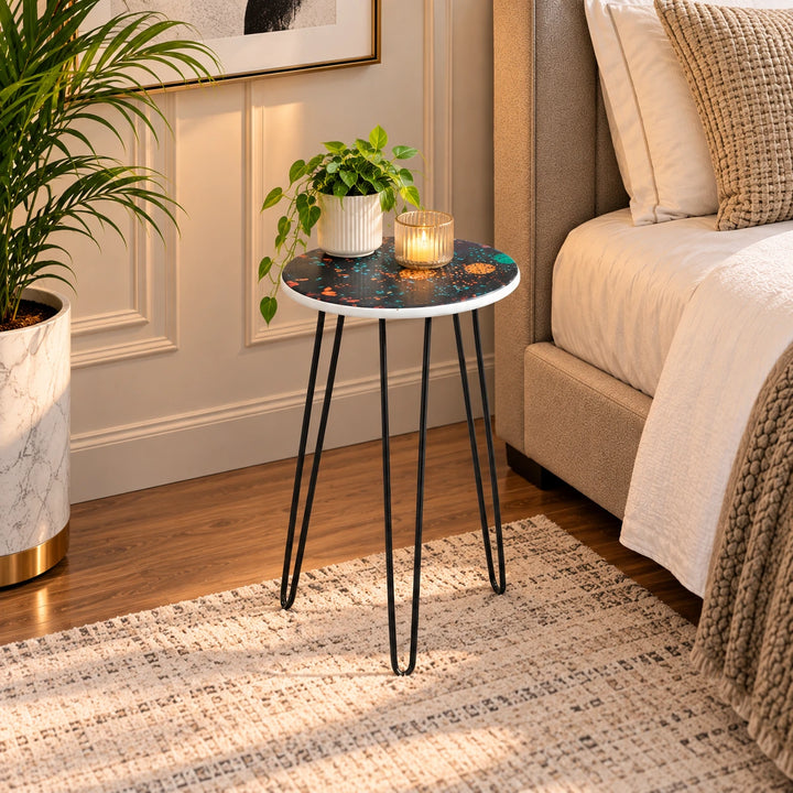 Black Hopes Universe Living Lounge Center Side Hairpin Table