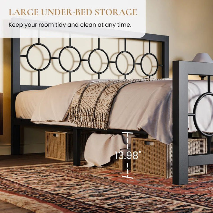 Bloneva All Metal Open-Frame Low Platform Bed | Furniture | Waseeh Pakistan
