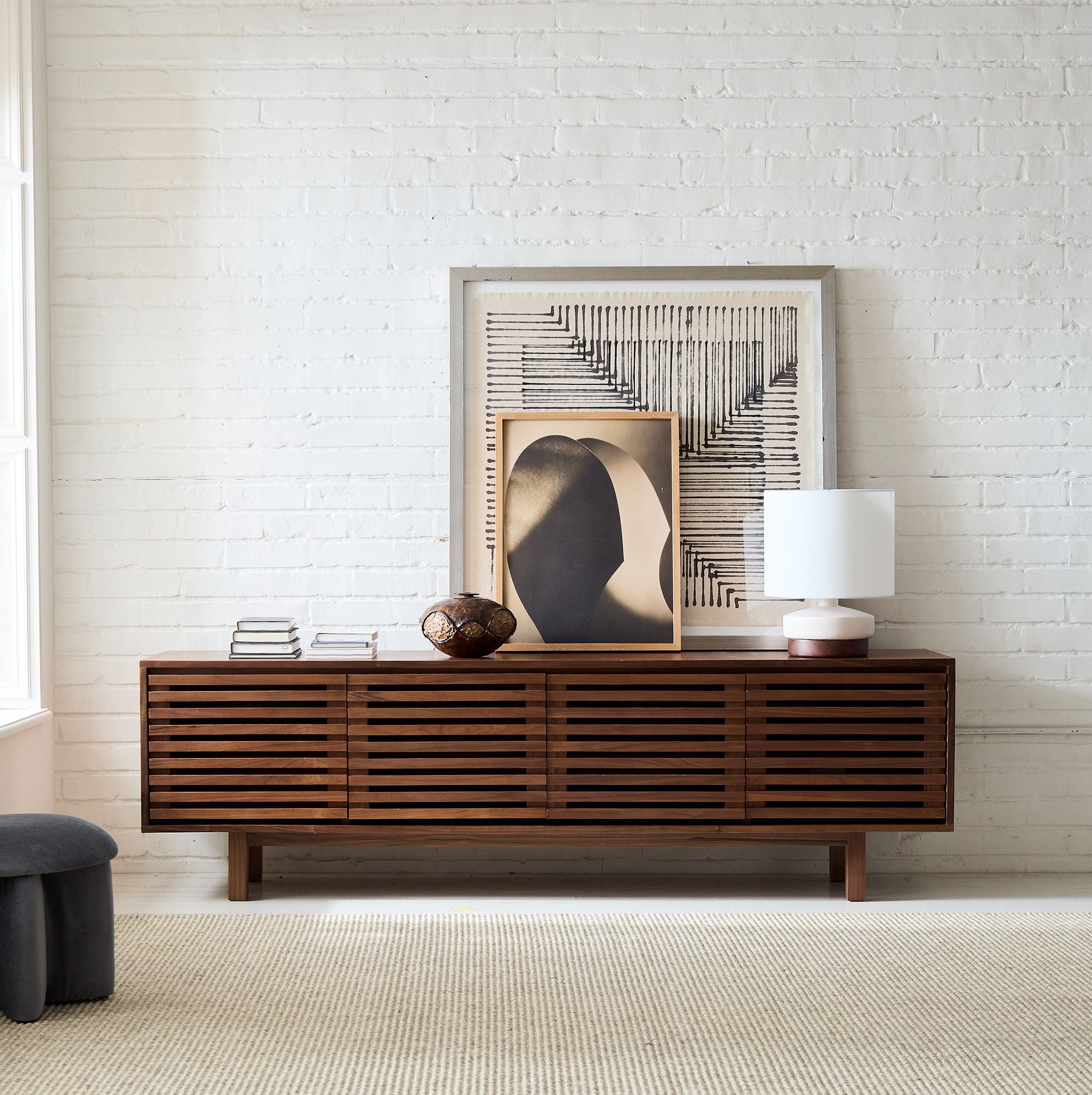 Bryced Living Lounge LED Media Console Table