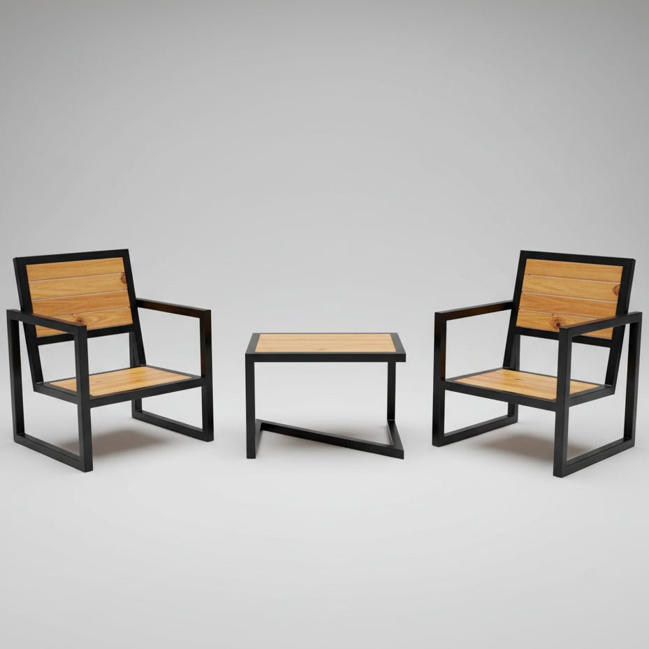 Burnziee Low End Lawn Outdoor Sturdy Chair Table Set (Set of 3) - Only in ISL & LHR | Furniture | Waseeh Pakistan