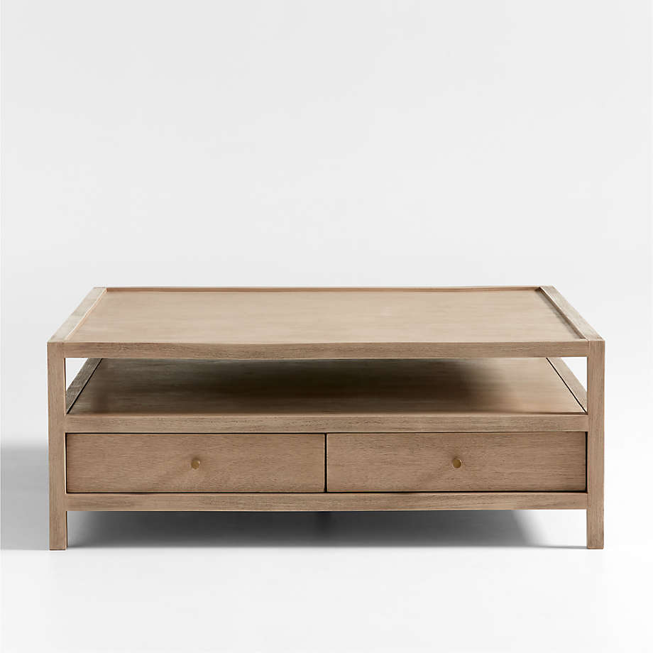 Caen Living Lounge Square Storage Coffee Table (Solid Wood) | Furniture | Waseeh Pakistan