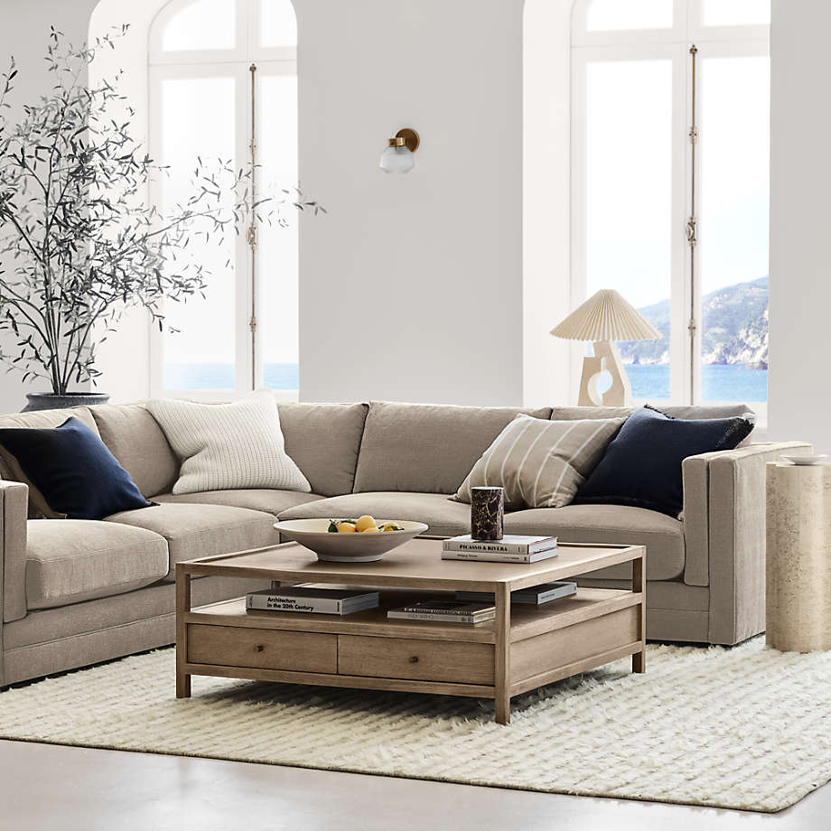 Caen Living Lounge Square Storage Coffee Table (Solid Wood) | Furniture | Waseeh Pakistan