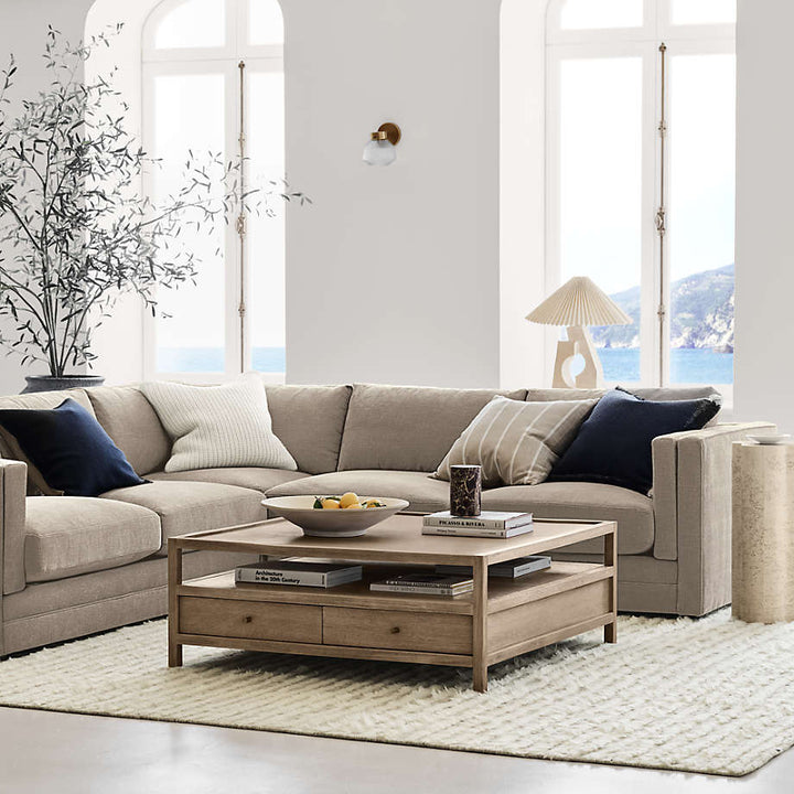Caen Living Lounge Square Storage Coffee Table (Solid Wood) | Furniture | Waseeh Pakistan