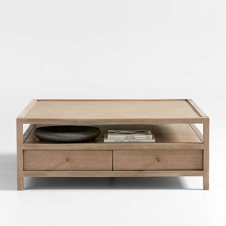 Caen Living Lounge Square Storage Coffee Table (Solid Wood) | Furniture | Waseeh Pakistan