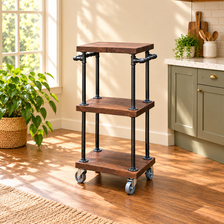 Chopero kitchen trolley design visualization with natural greenery and corrected narrow proportions