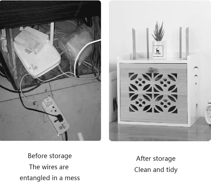 Close Sides Wifi Router Organizer Box | Furniture | Waseeh Pakistan