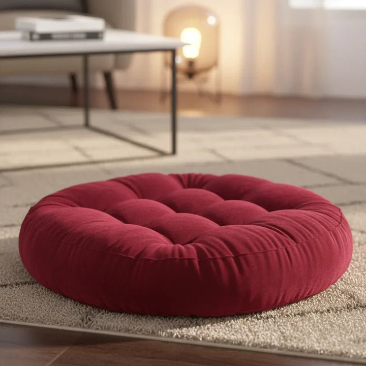 Comfy Seat Solid Floor Filled Cushion (Velvet) | Home Décor | Waseeh Pakistan