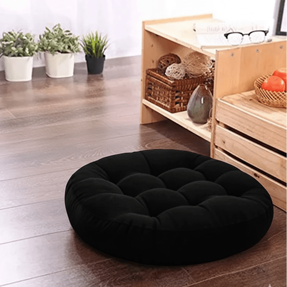Comfy Seat Solid Floor Filled Cushion (Velvet) | Home Décor | Waseeh Pakistan