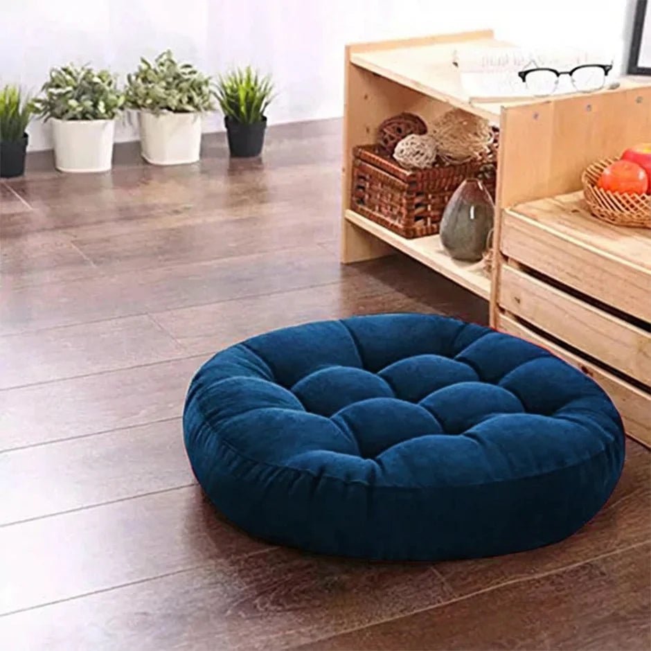 Comfy Seat Solid Floor Filled Cushion (Velvet) | Home Décor | Waseeh Pakistan