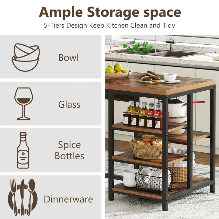 Comic Industrial Kitchen Island Storage Organizer Bakers Rack | Not Sale FB | Waseeh Pakistan