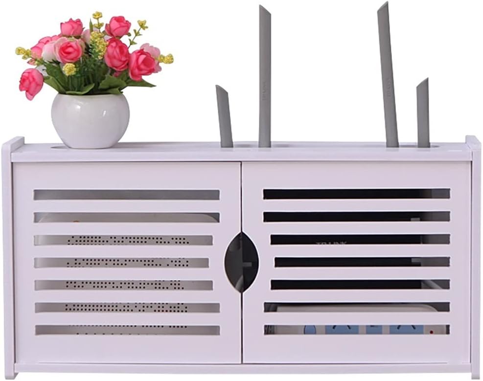 Constricted Router Wifi Double Door Wall Mounted Floating Bracket Shelve | Furniture | Waseeh Pakistan