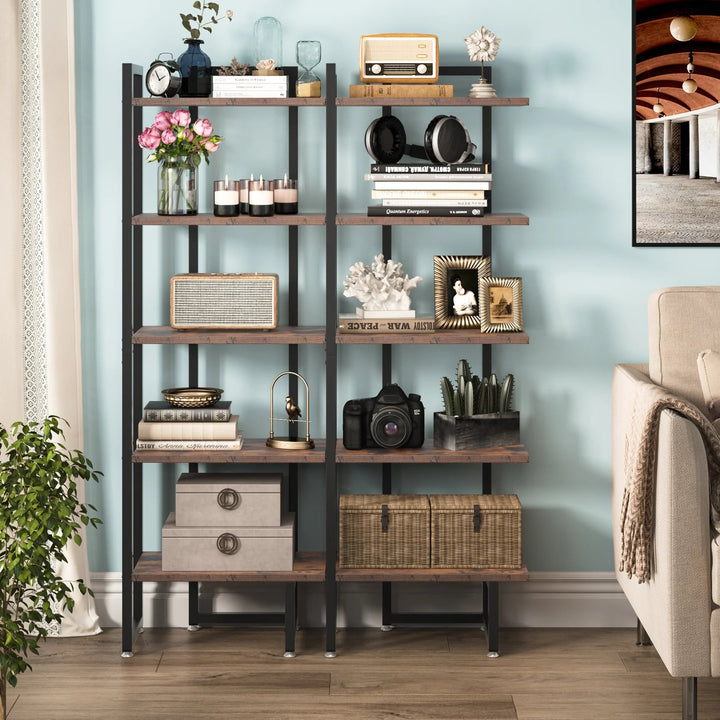 Cora Living Lounge Industrial Corner Shelf Bookcase Organizer Rack | Furniture | Waseeh Pakistan