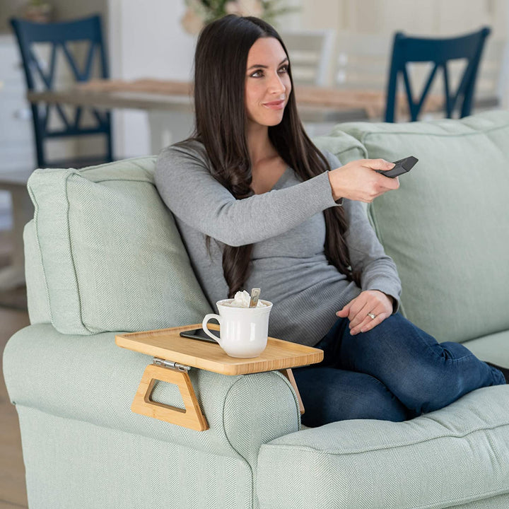 Couch Arm Tray Table, Portable Table and Side Tables for Small Spaces | Not Sale FB | Waseeh Pakistan