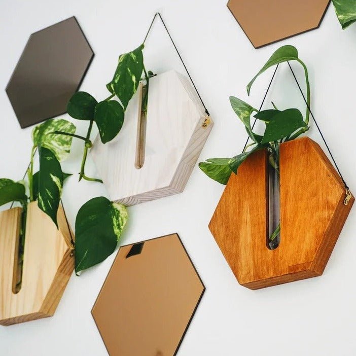 Crucul Wall Hanging Planter Wooden Vase Decor | Not Sale FB | Waseeh Pakistan