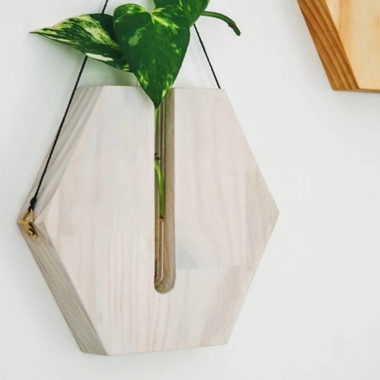 Crucul Wall Hanging Planter Wooden Vase Decor | Not Sale FB | Waseeh Pakistan