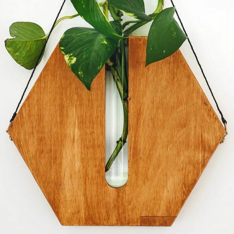 Crucul Wall Hanging Planter Wooden Vase Decor | Not Sale FB | Waseeh Pakistan
