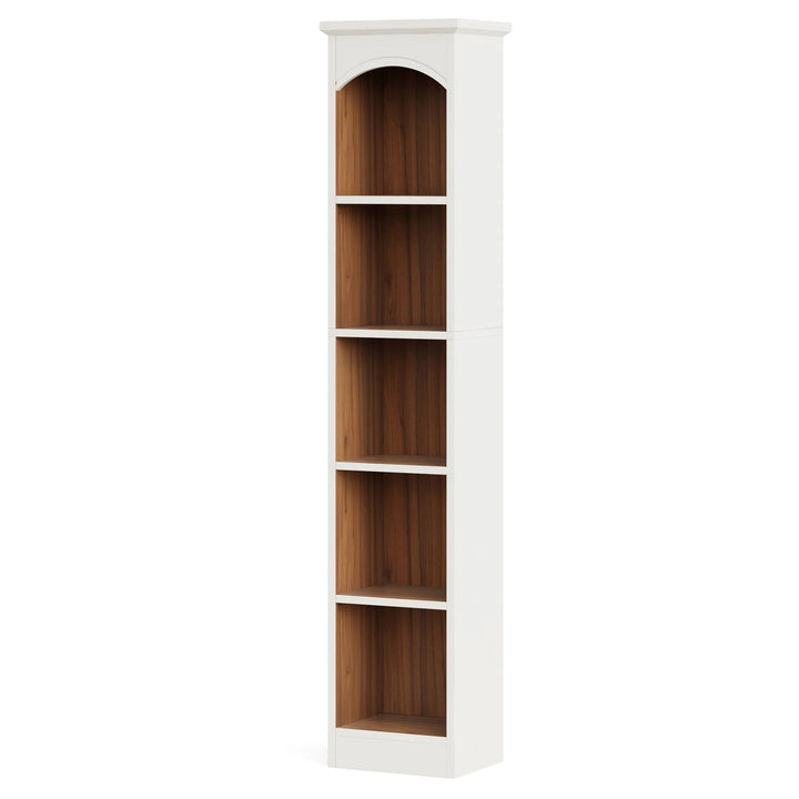 Cubarzi Narrow Bookcase 5-Tier Cube Bookshelf Display Rack with Storage | Furniture | Waseeh Pakistan