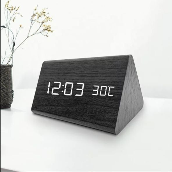 Curved Wooden Digital Alarm Clock | Home Décor | Waseeh Pakistan
