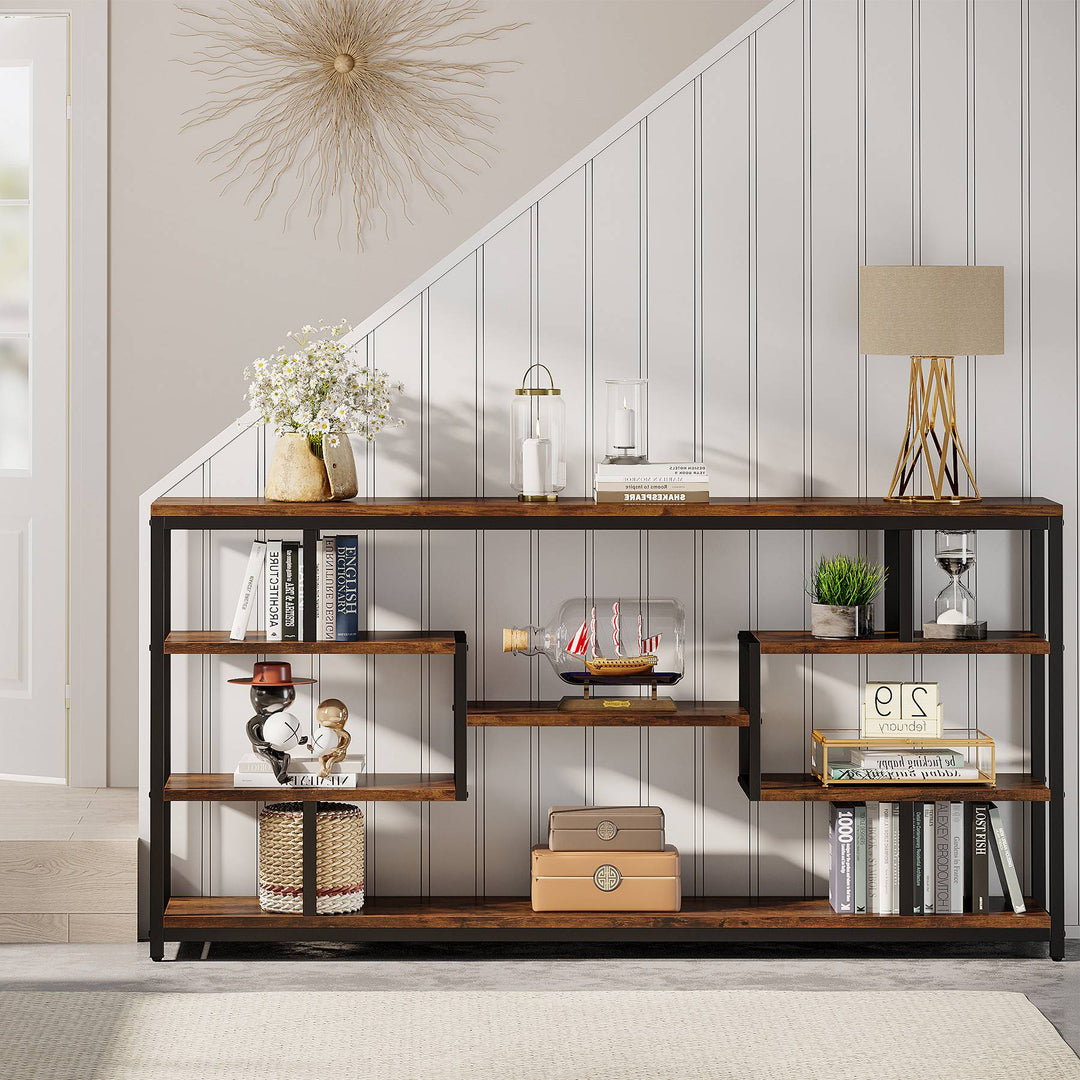Cyber Narrow Sofa Entryway Table with Open Storage Shelves Console Table | Furniture | Waseeh Pakistan