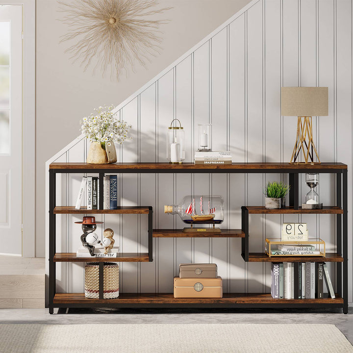 Cyber Narrow Sofa Entryway Table with Open Storage Shelves Console Table | Furniture | Waseeh Pakistan