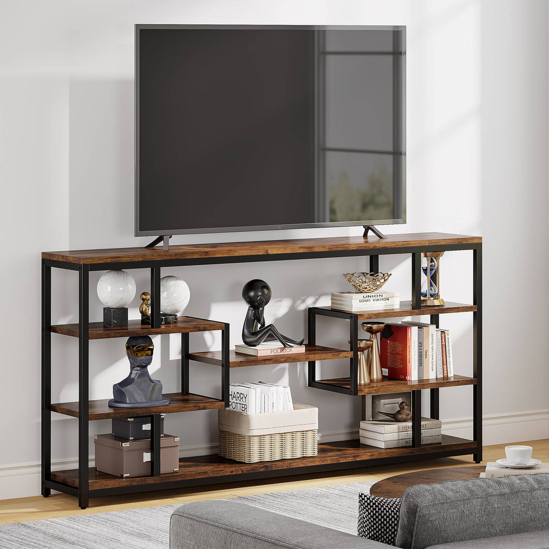 Cyber Narrow Sofa Entryway Table with Open Storage Shelves Console Table | Furniture | Waseeh Pakistan