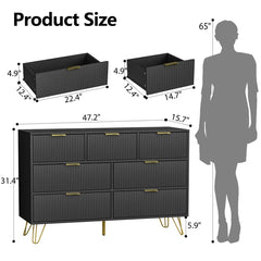 Vilinda Dresser Drawer Storage Organizer Decor Console Table