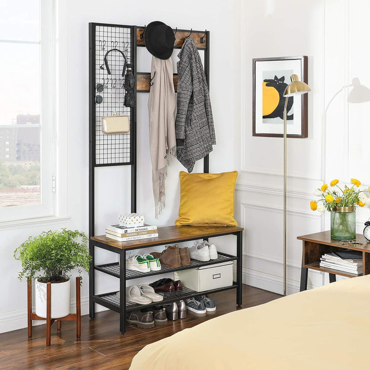 Digte Large Coat Clothes Shoes Storage Hanging Clothes Stand Rack With Grid | Furniture | Waseeh Pakistan