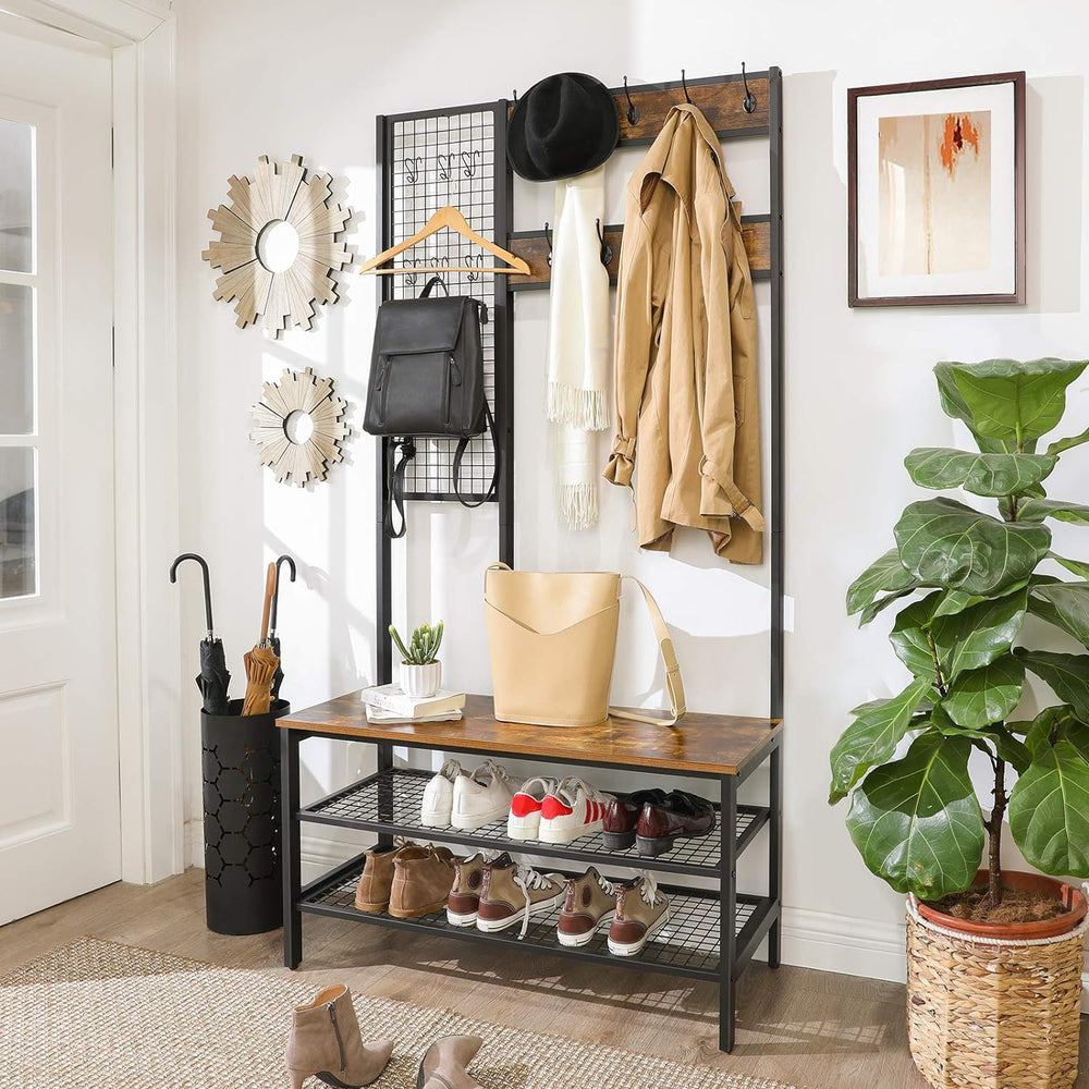 Digte Large Coat Clothes Shoes Storage Hanging Clothes Stand Rack With Grid | Furniture | Waseeh Pakistan