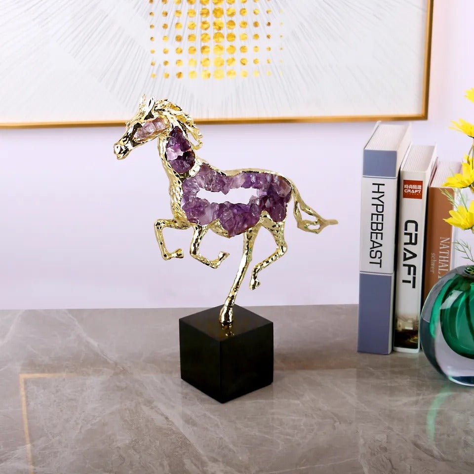 Double Pearl Horse Sculpture Decor | Home Décor | Waseeh Pakistan