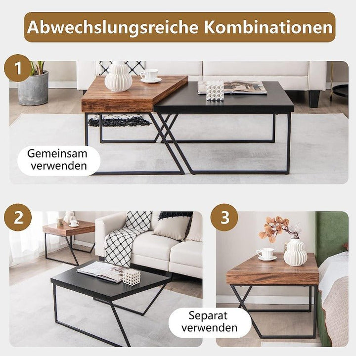 Dovra Nesting Coffee Tables (Set of 2) | Furniture | Waseeh Pakistan