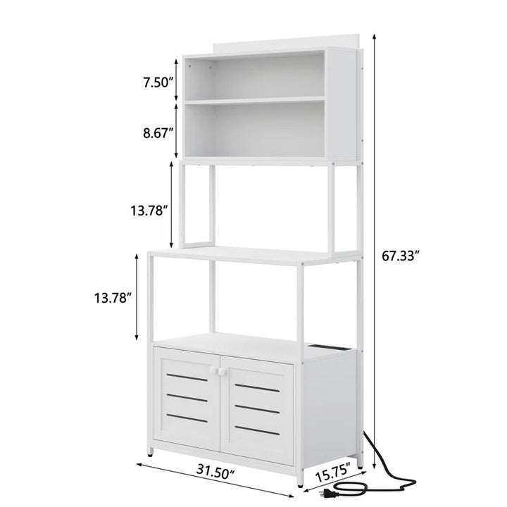 Ebern Tall Hutch Pantry Storage Microwave Oven Spice Organizer Rack | Furniture | Waseeh Pakistan