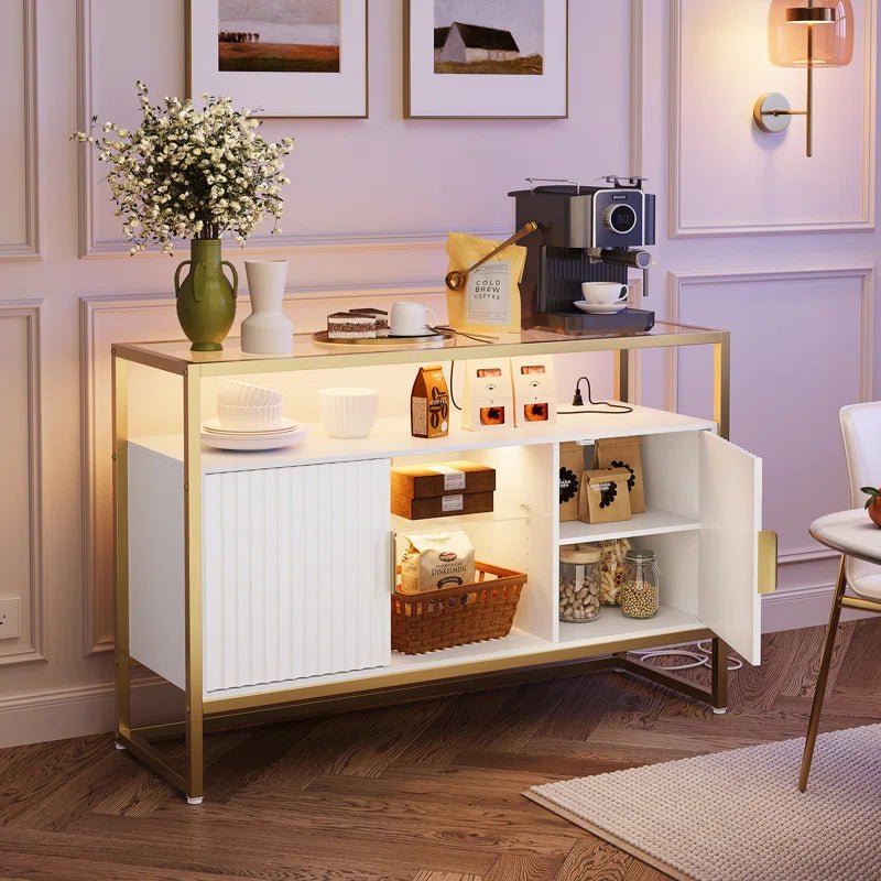 Edenza Fluted Entryway Cabinet Organizer Console Table | Furniture | Waseeh Pakistan