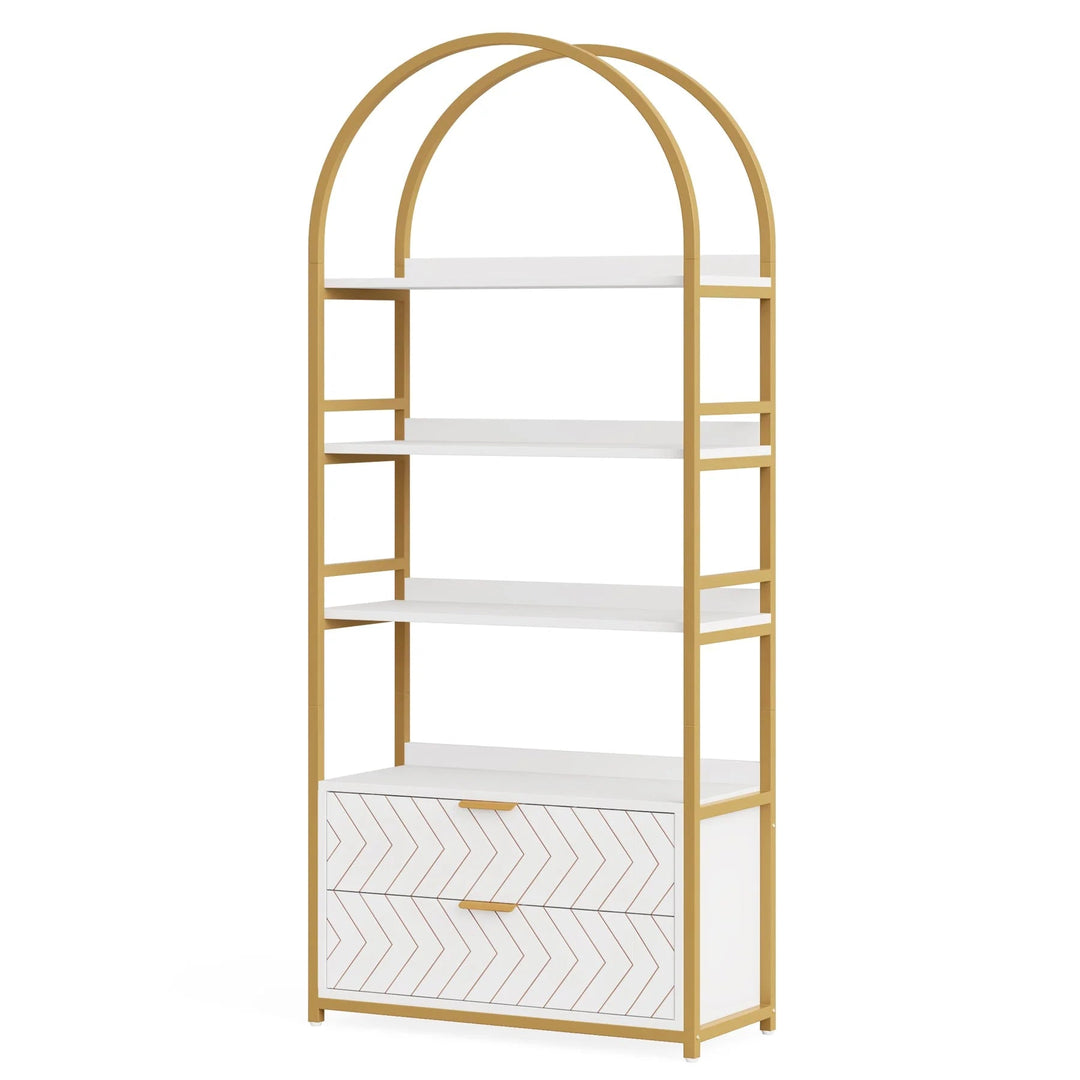 Edex Bookcases with 2 Drawers &amp; 4-Tier Shelves Rack | Furniture | Waseeh Pakistan