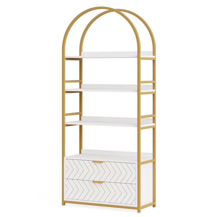 Edex Bookcases with 2 Drawers &amp; 4-Tier Shelves Rack | Furniture | Waseeh Pakistan
