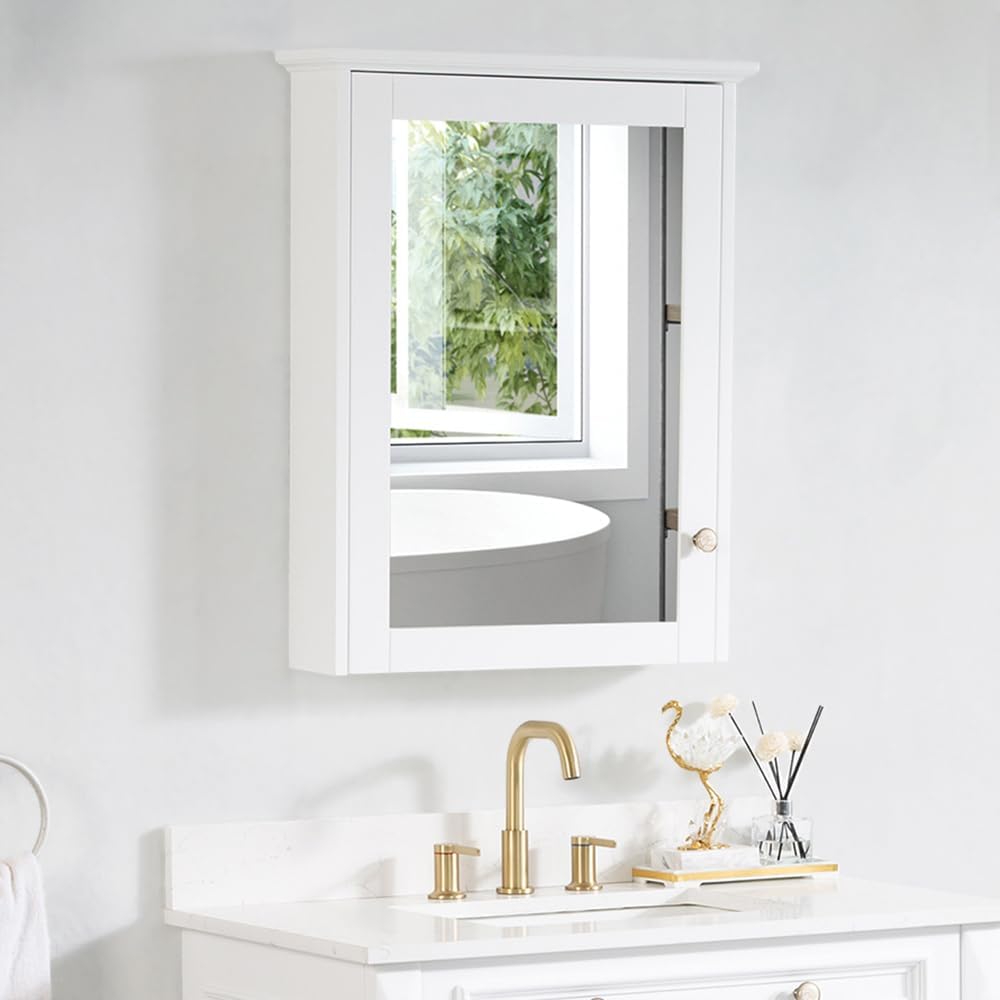 Elfor Bathroom Wall Hanging Cabinet Mirror Organizer Storage Decor | Furniture | Waseeh Pakistan