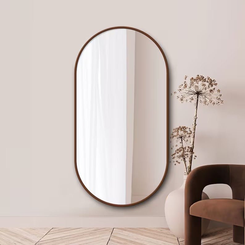 Ellipse Wall Hanging Bathroom Entryway Home Decor Mirror | Home Décor | Waseeh Pakistan