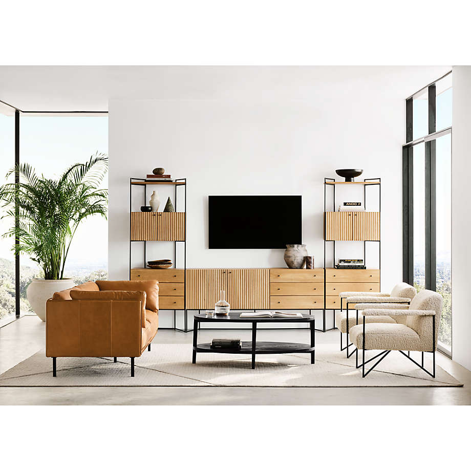 Eviez Living Lounge LED Media Console Storage Bookcases Rack Mdf | Furniture | Waseeh Pakistan