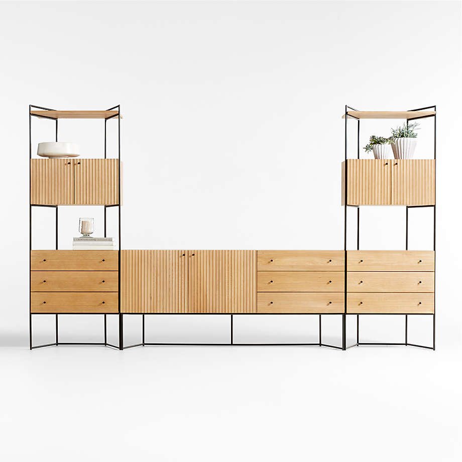 Eviez Living Lounge LED Media Console Storage Bookcases Rack Mdf | Furniture | Waseeh Pakistan